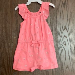 Hot pink baby girl romper